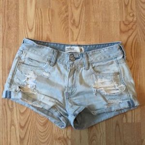 Abercrombie & Fitch Distressed Denim Shorts